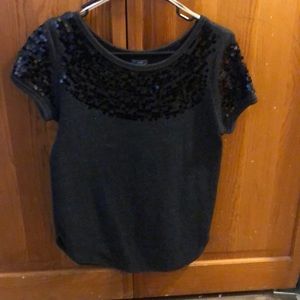 Short sleeve sequin shirt